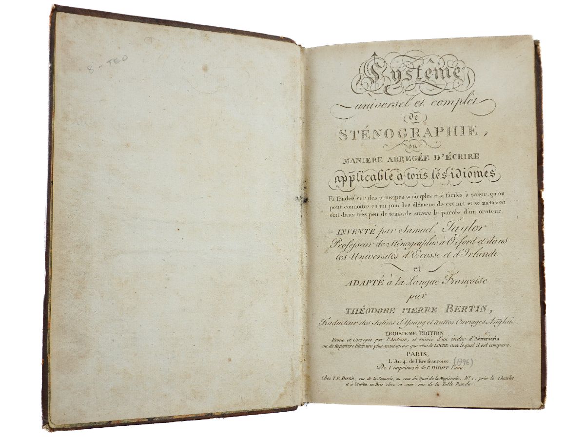 Système Universel et Complet de Sténographie (1796)