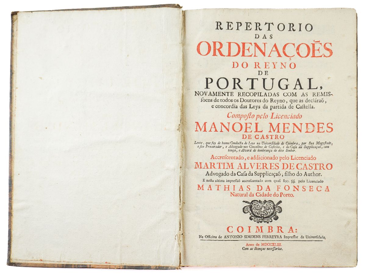 Repertório das Ordenações do Teyno de Portugal