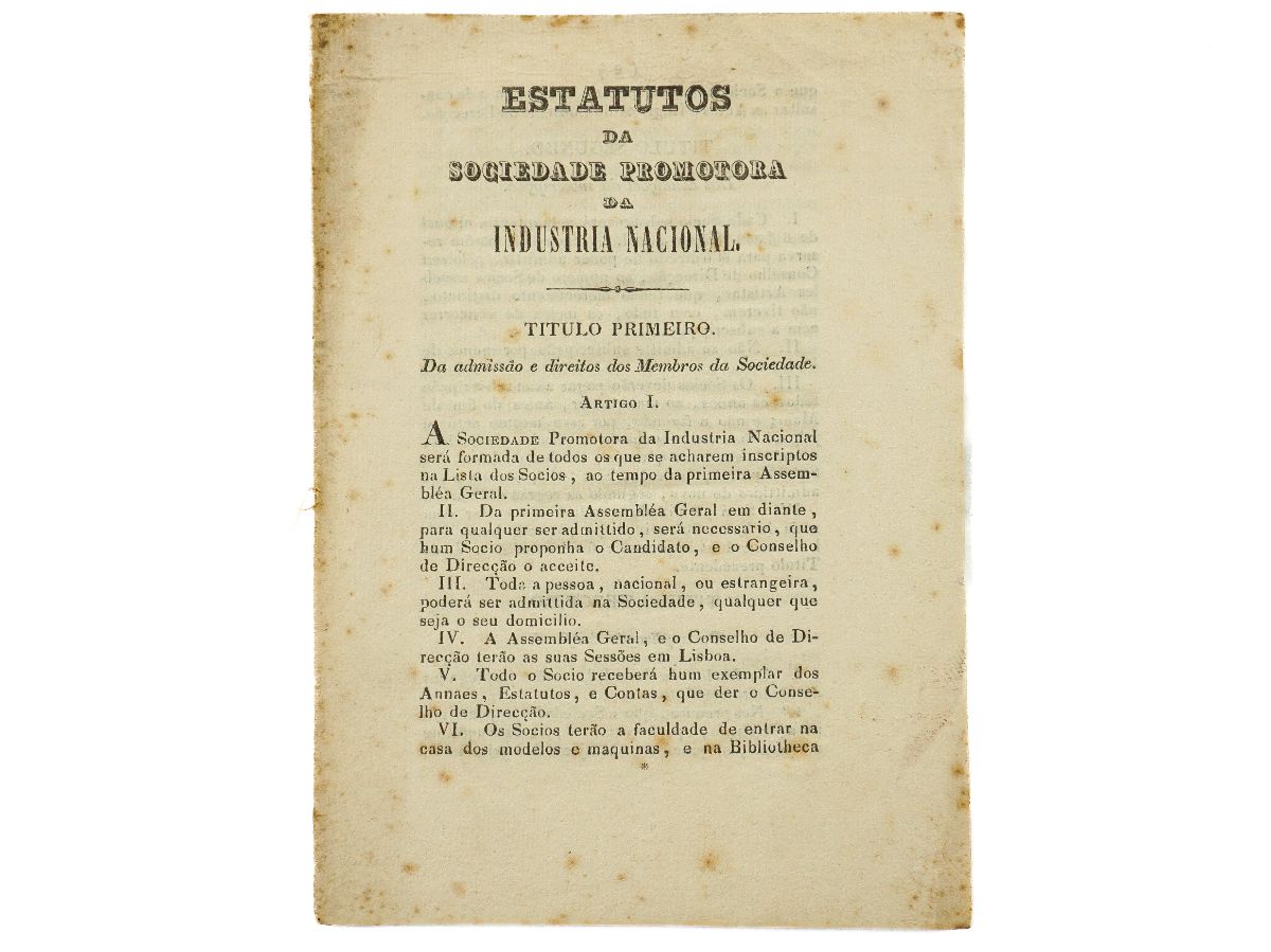 Sociedade Promotora da Indústria Nacional, Sociedade patriótica (1822)