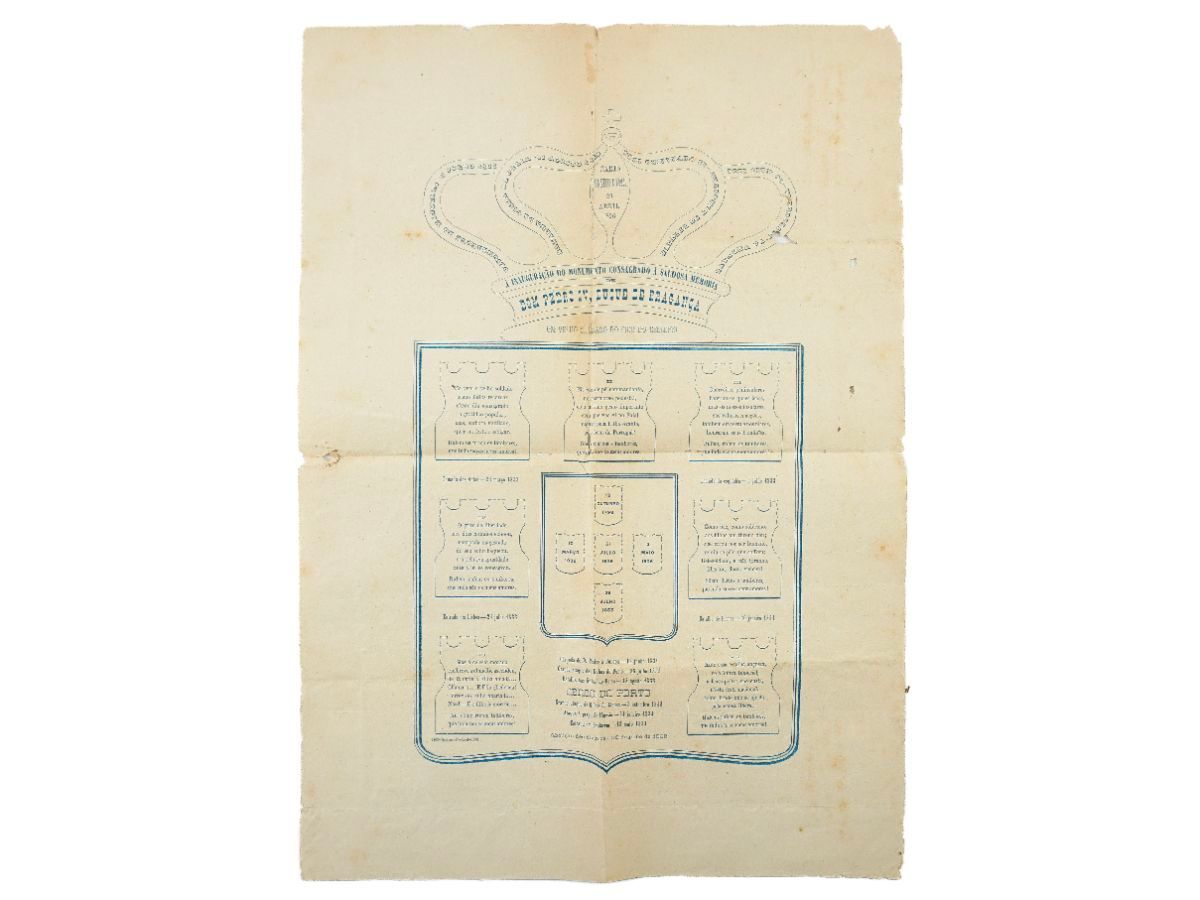 Cartaz D. Pedro IV Duque de Bragança – 1870