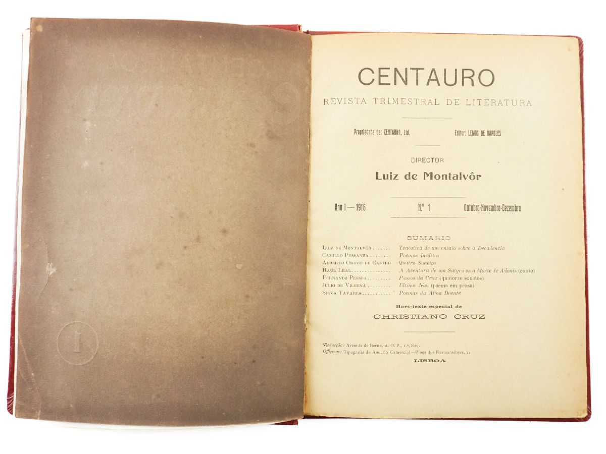 Centauro – Revista Trimestral de Literatura (1916)