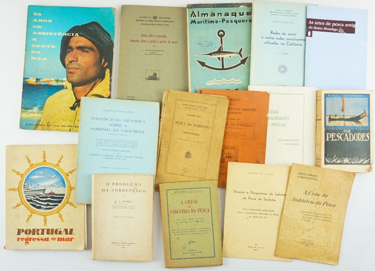 Colecção de livros sobre pesca, peixe e pescadores