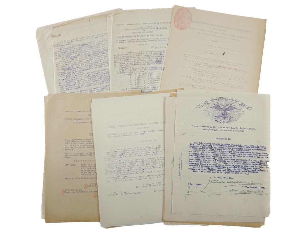 Maçonaria - raríssimos documentos do Supremo Conselho do Grau 33º (1925-1935)