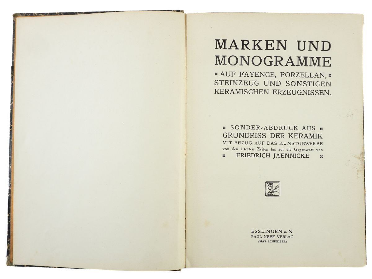 Marcas e Monogramas de Cerâmica e de Porcelana (1878)