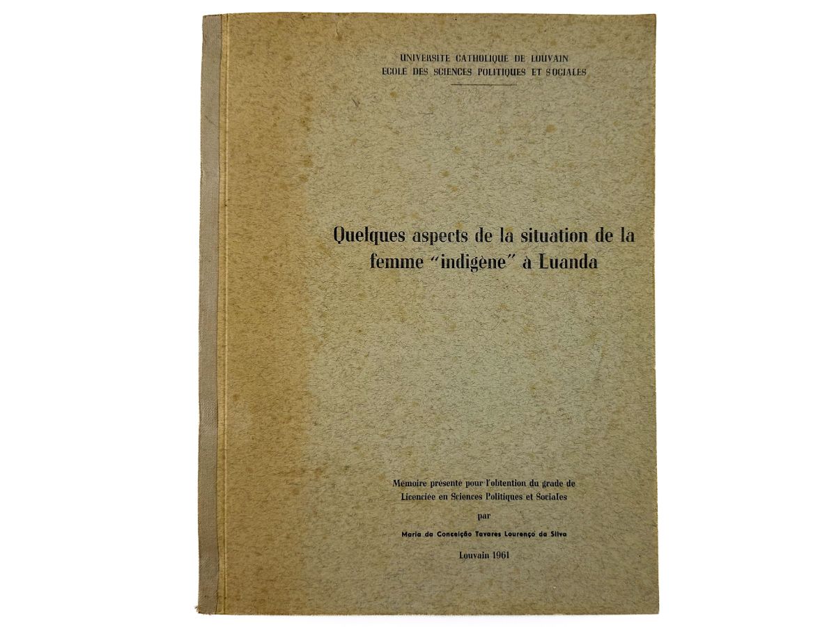 Sitution de la Femme “indigène” à Luanda – trabalho policopiado – com dedicatória