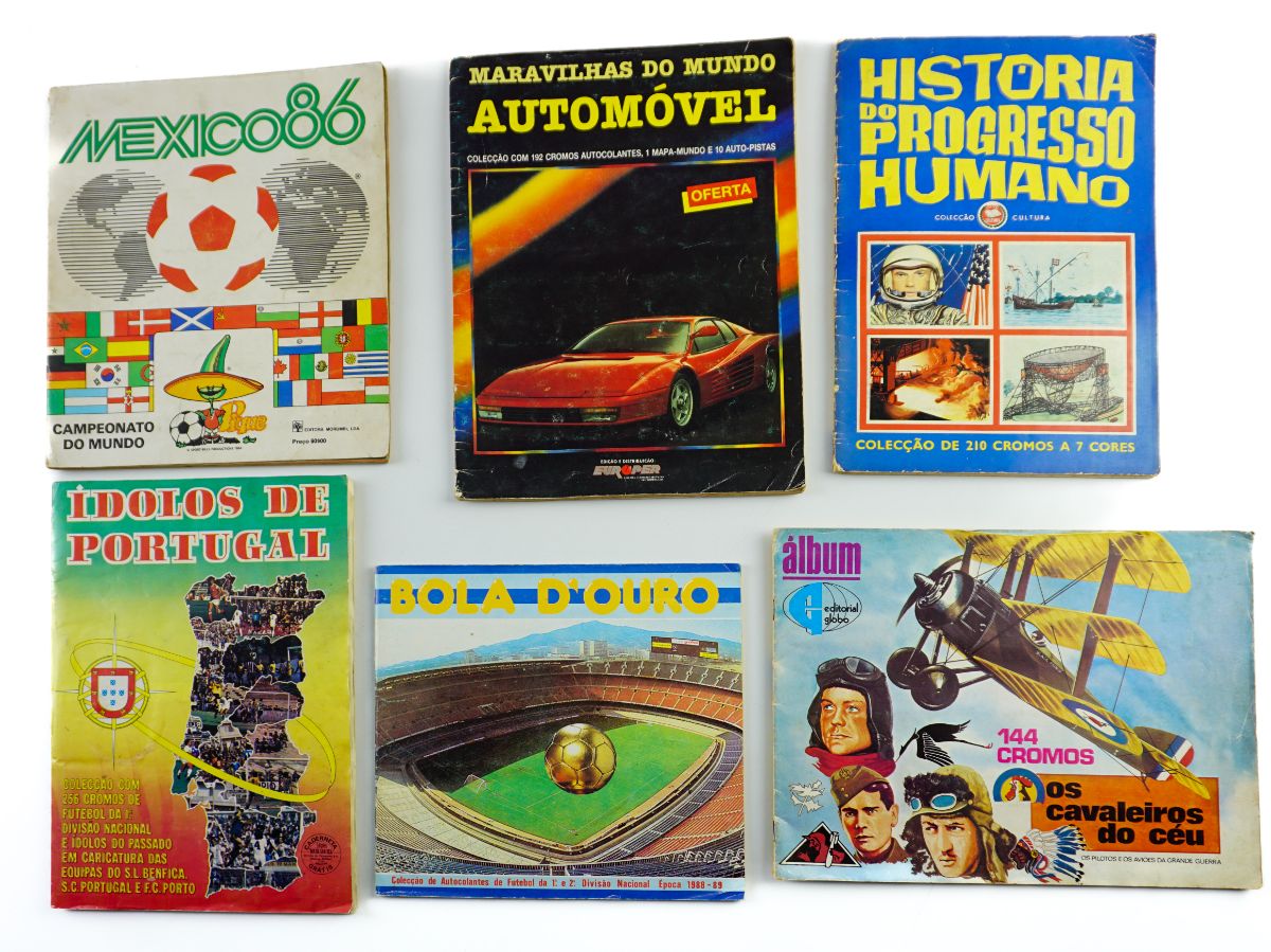 6 livros de cromos