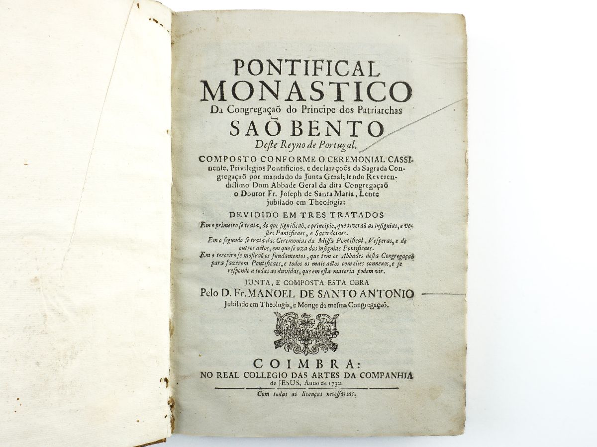 Pontifical Monastico da Congregação do Príncipe dos Patriarcas São Bento (1730)