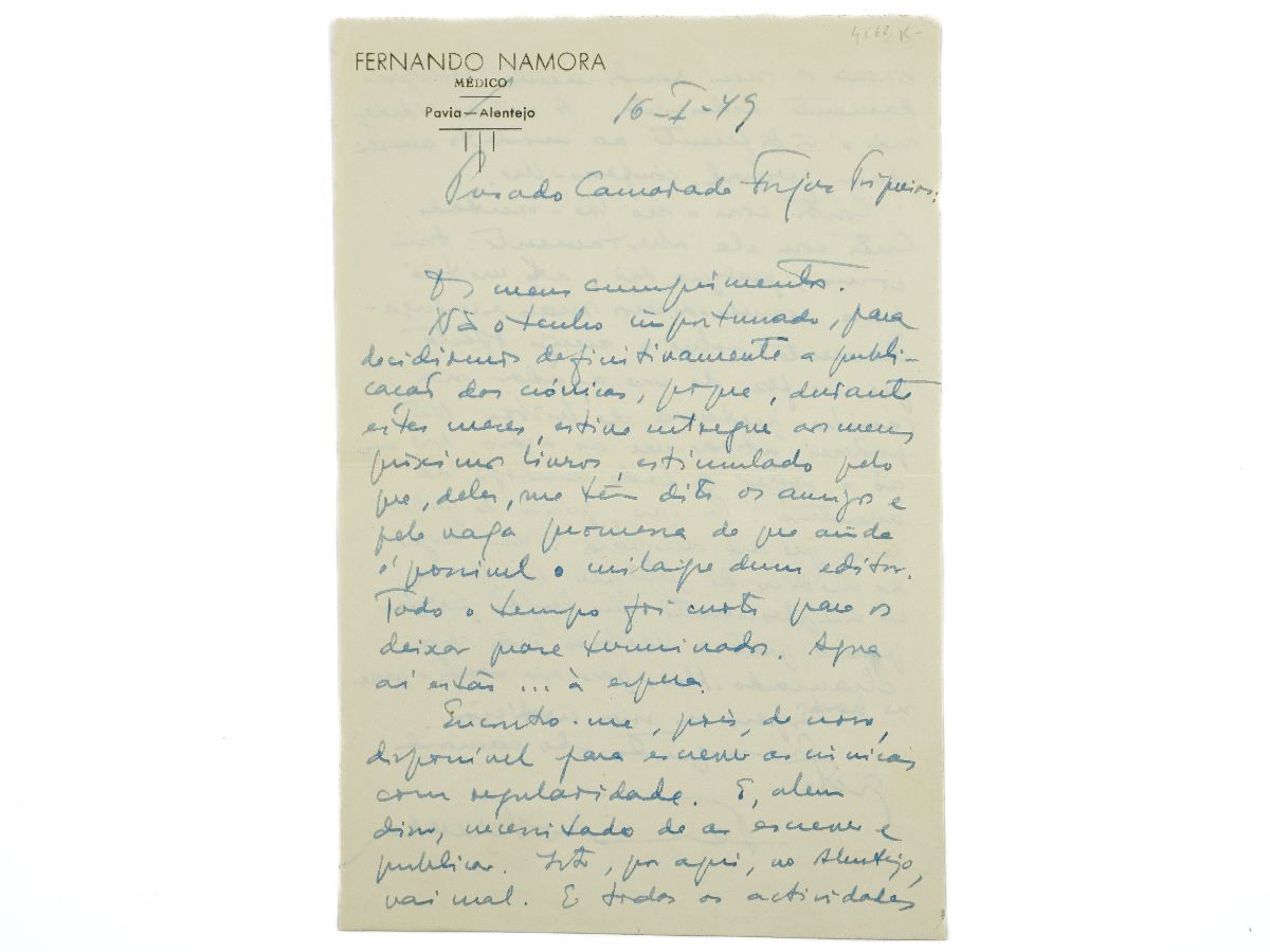 Fernando Namora – Manuscritos