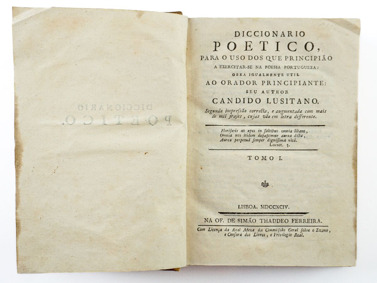 Candido Lusitano – Diccionário Poético (1794)