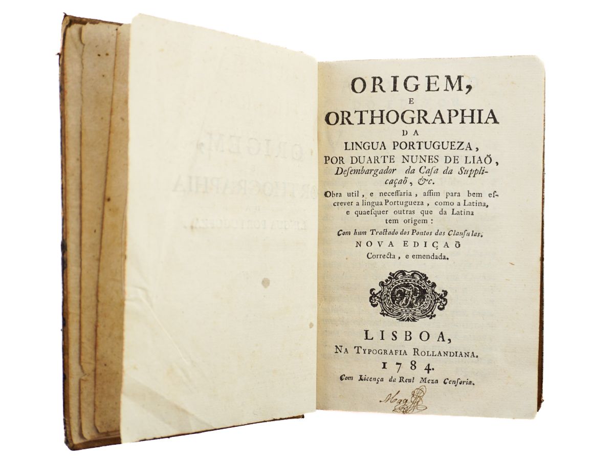 Origem, e Orthographia da Lingua Portugueza (1784)