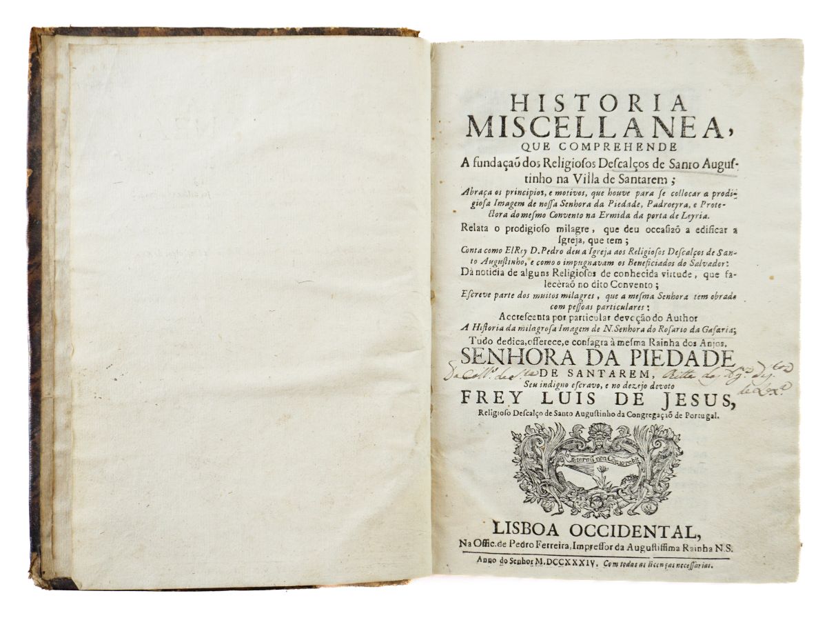 Fundação dos Religiosos Descalços de Santo Augustinho na Villa de Santarem (1734)