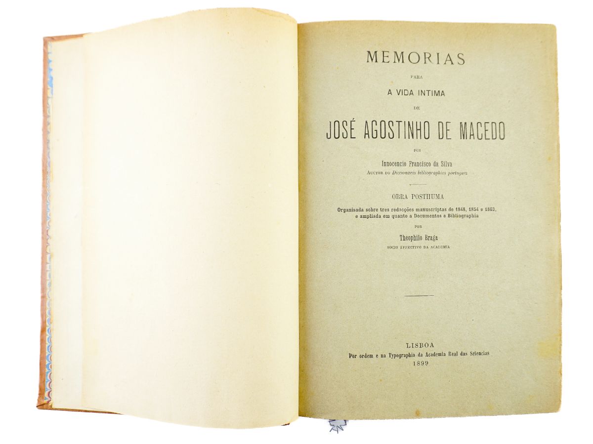 Memórias para a vida íntima de José Agostinho de Macedo (1899)