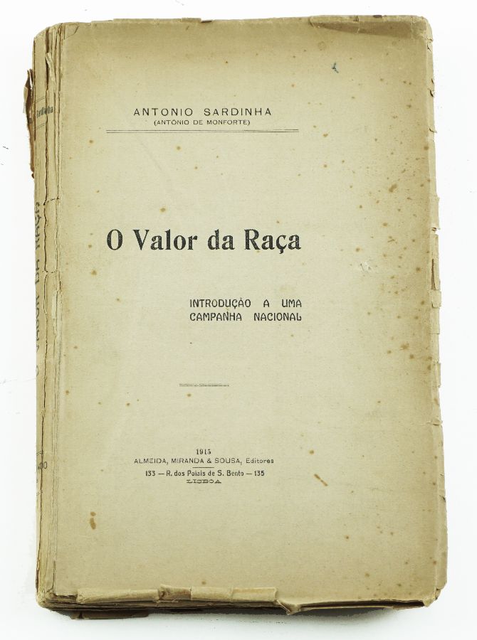 ANTÓNIO SARDINHA – O Valor da Raça