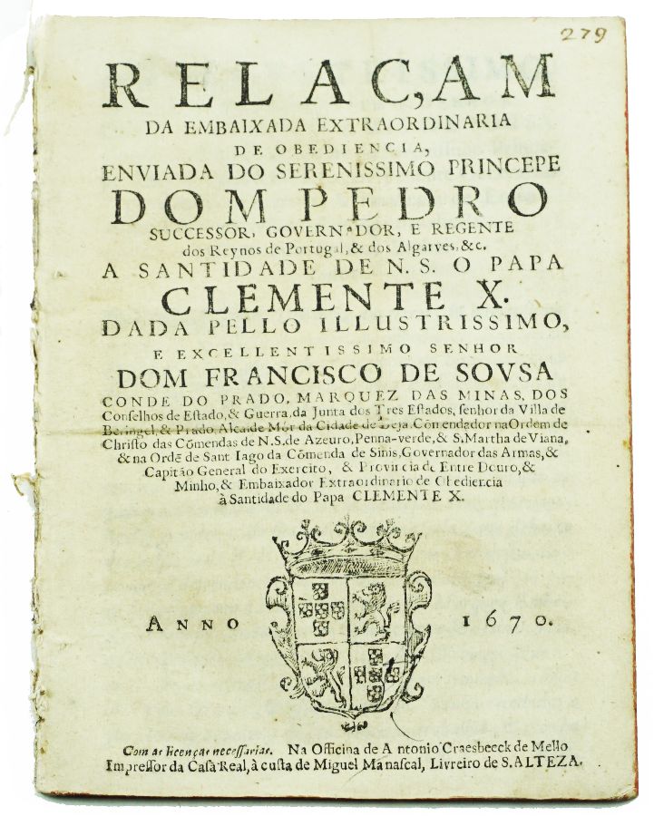 RELAÇAM DOM PEDRO - 1670