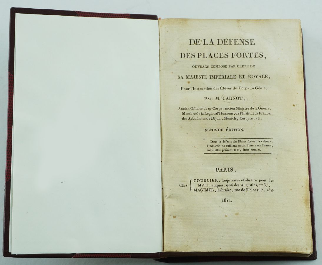 Obra clássica de Carnot sobre defesa de praças fortes (1811)