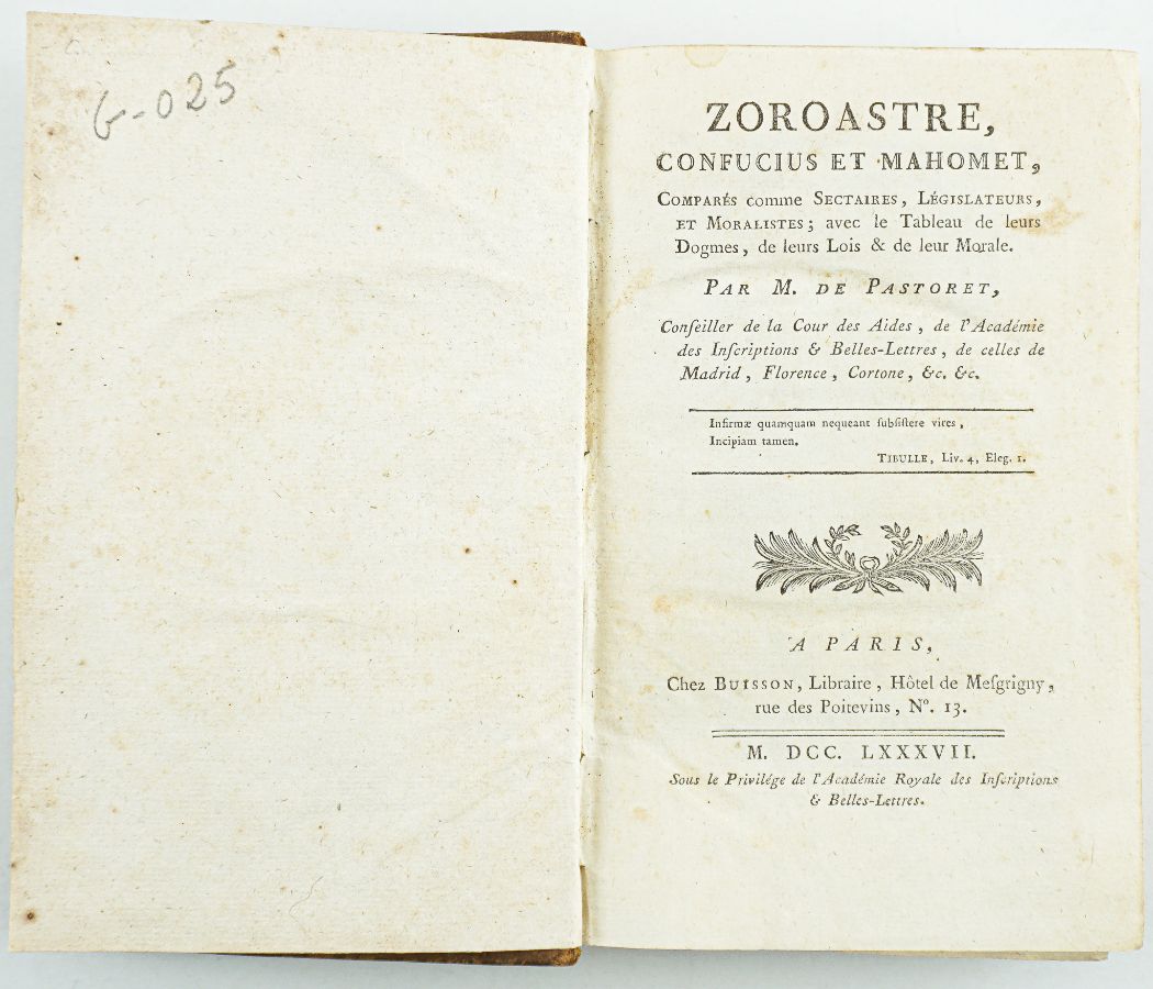 Zoroastre, Confucius et Mahomet (1787)