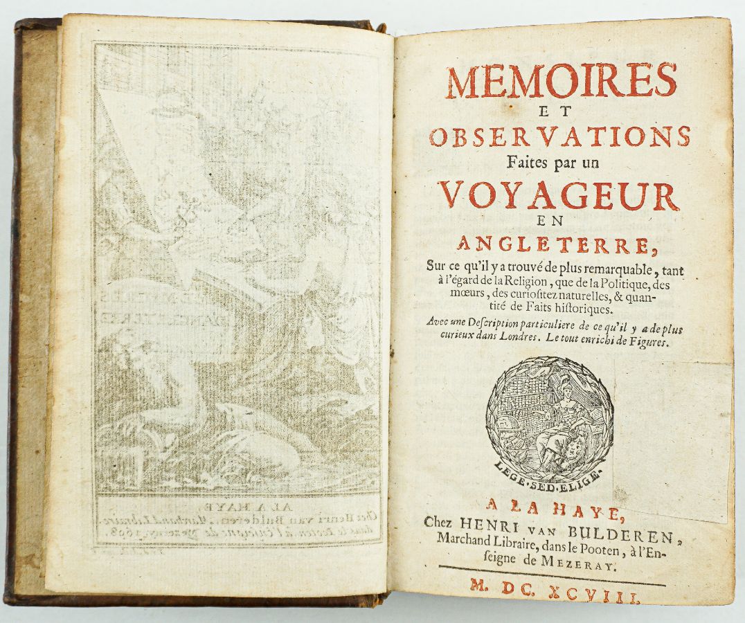 Mémoires et Observations Faites par un Voyageur en Angleterre (1698)
