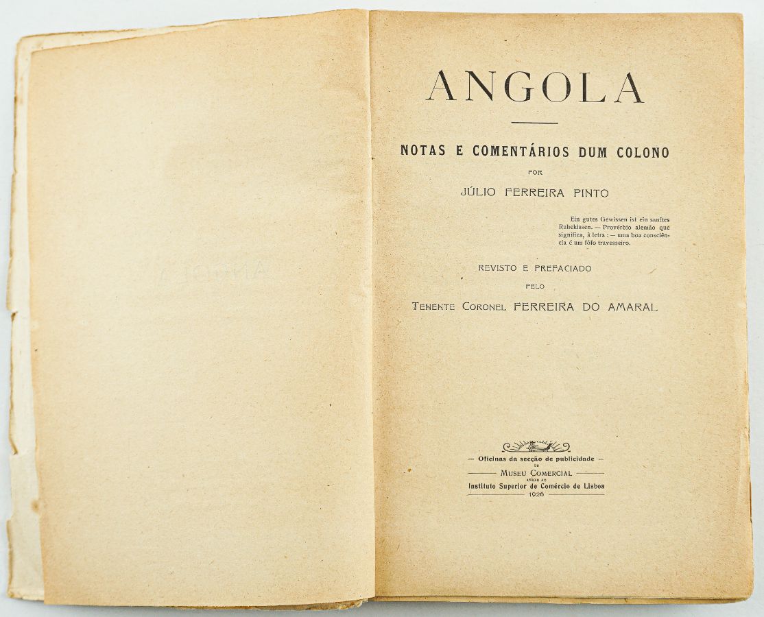 Angola. Notas e Comentários de um Colono (1926)